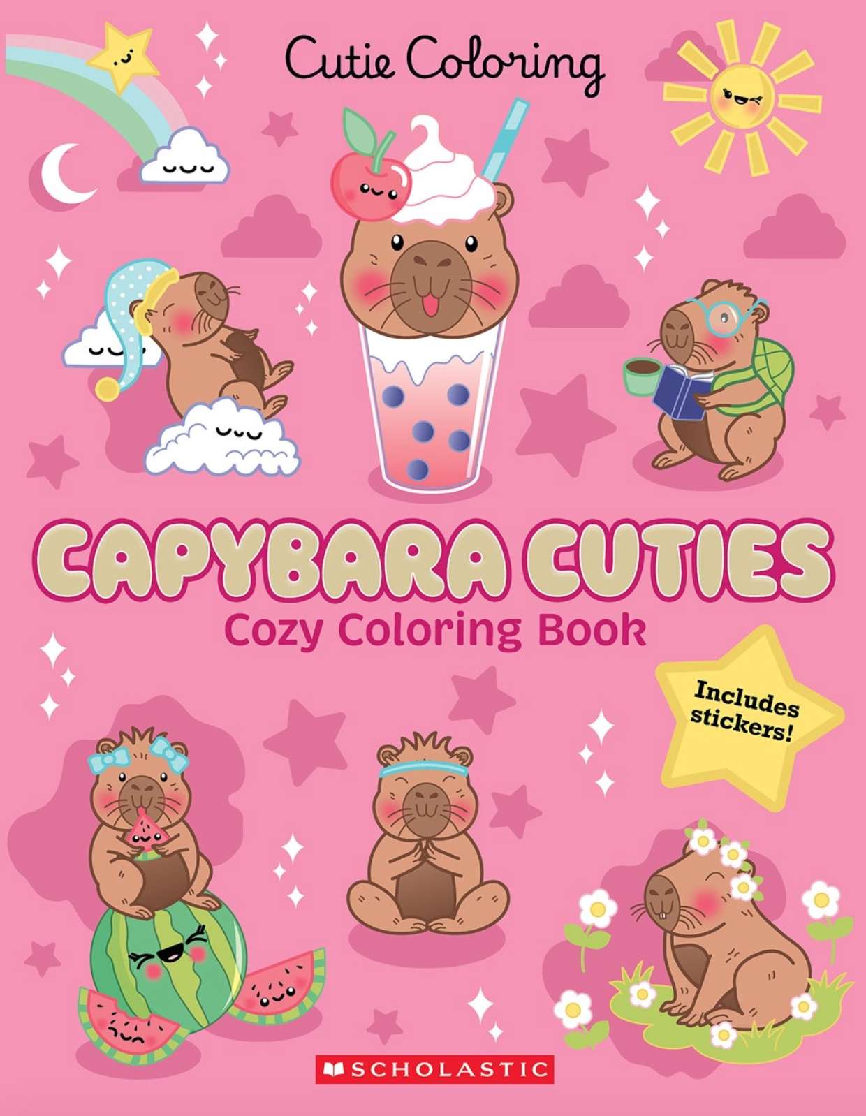 Capybara Cuties Cozy Coloring Book, , large image number 0