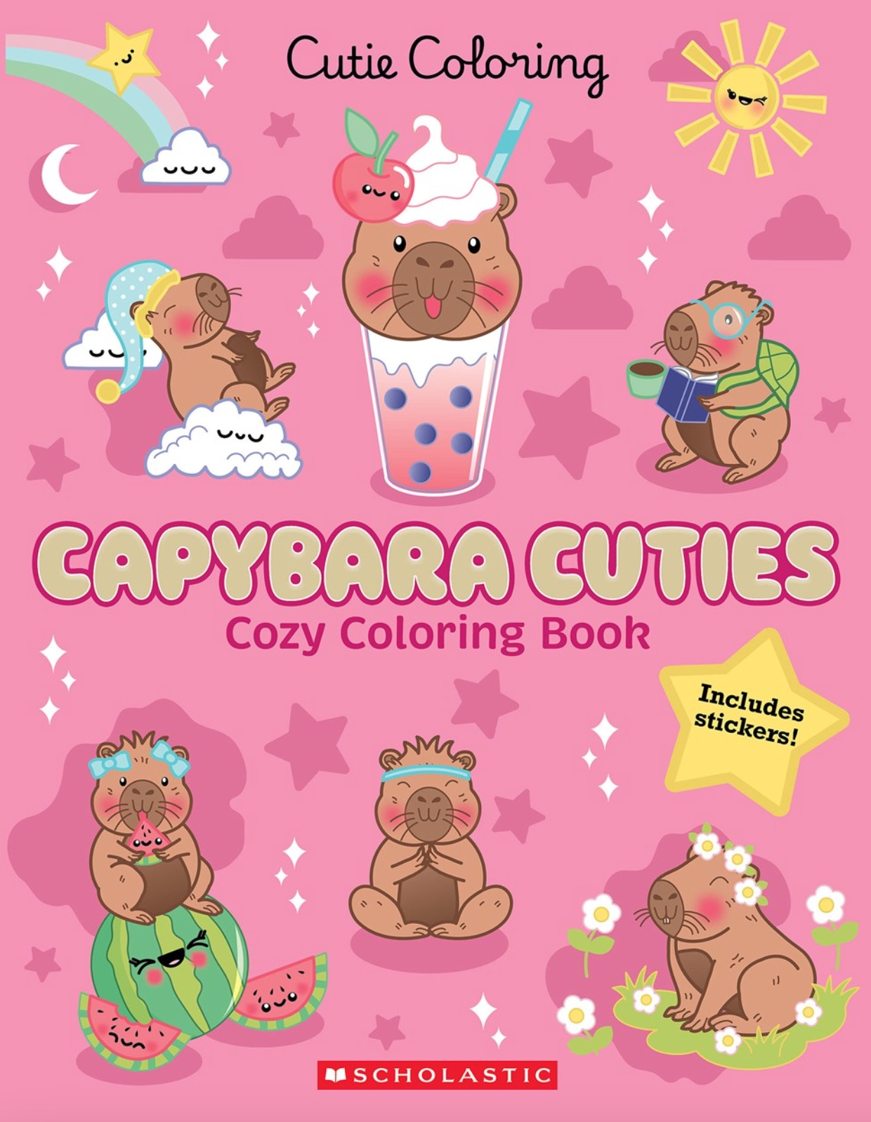Capybara Cuties Cozy Coloring Book