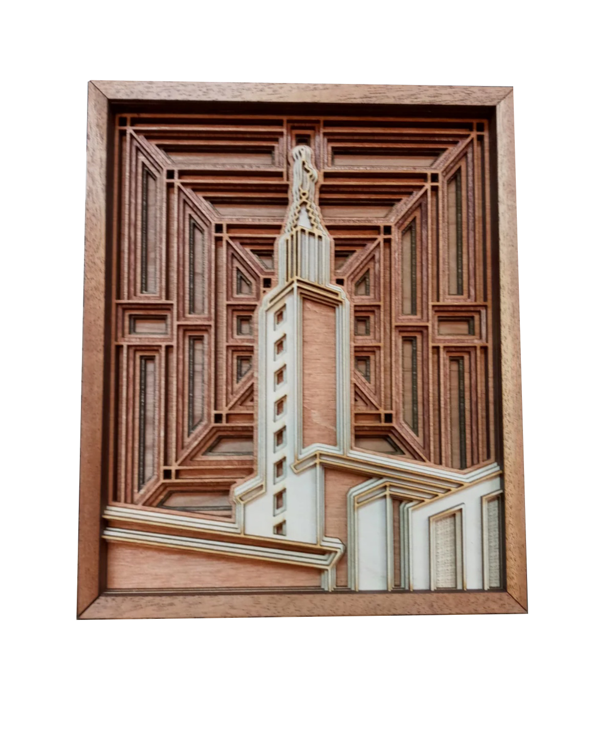 Los Angeles California Temple Layered Wood Plaque