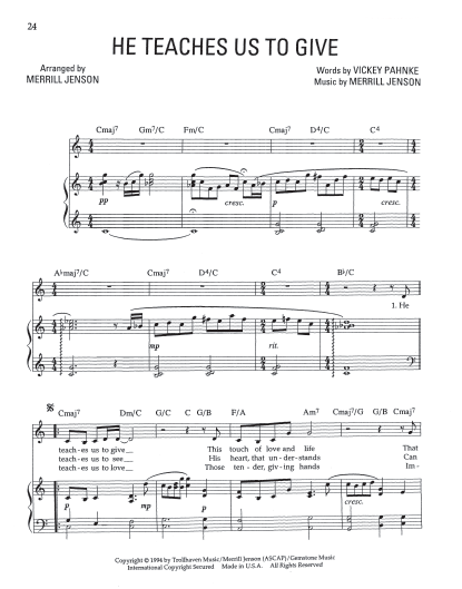 He Teaches Us to Give