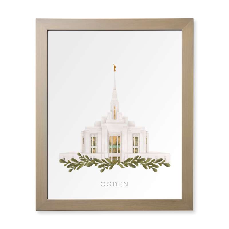 Ogden Utah Temple (28x34 Framed Paper Print)