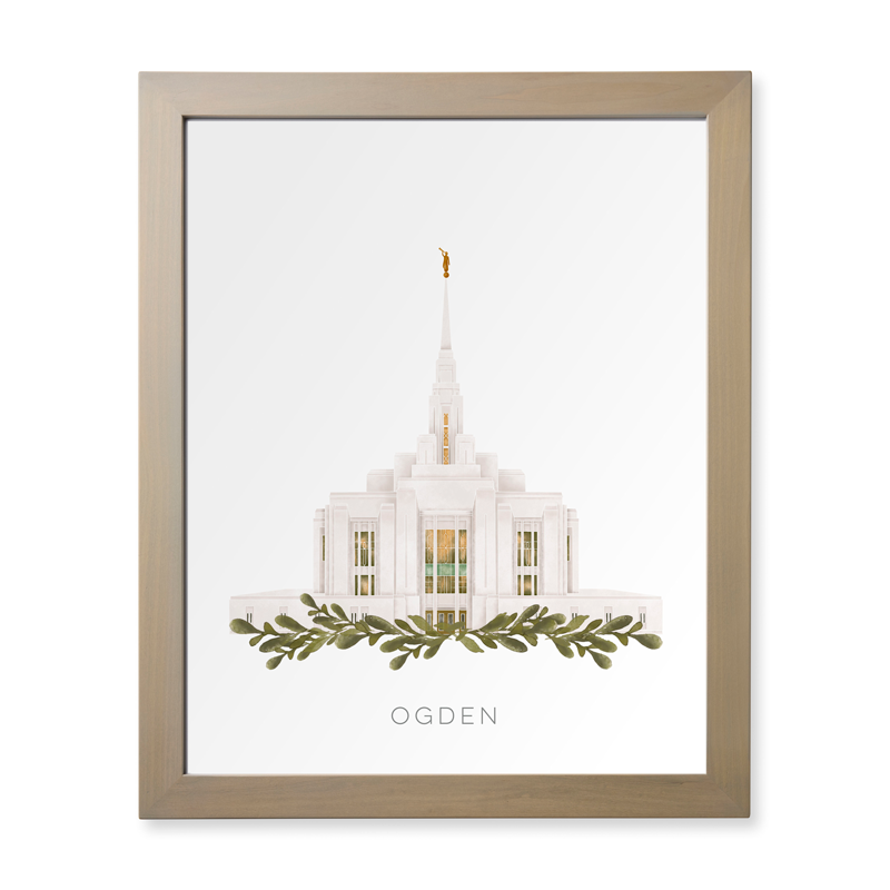 Ogden Utah Temple (28x34 Framed Paper Print)