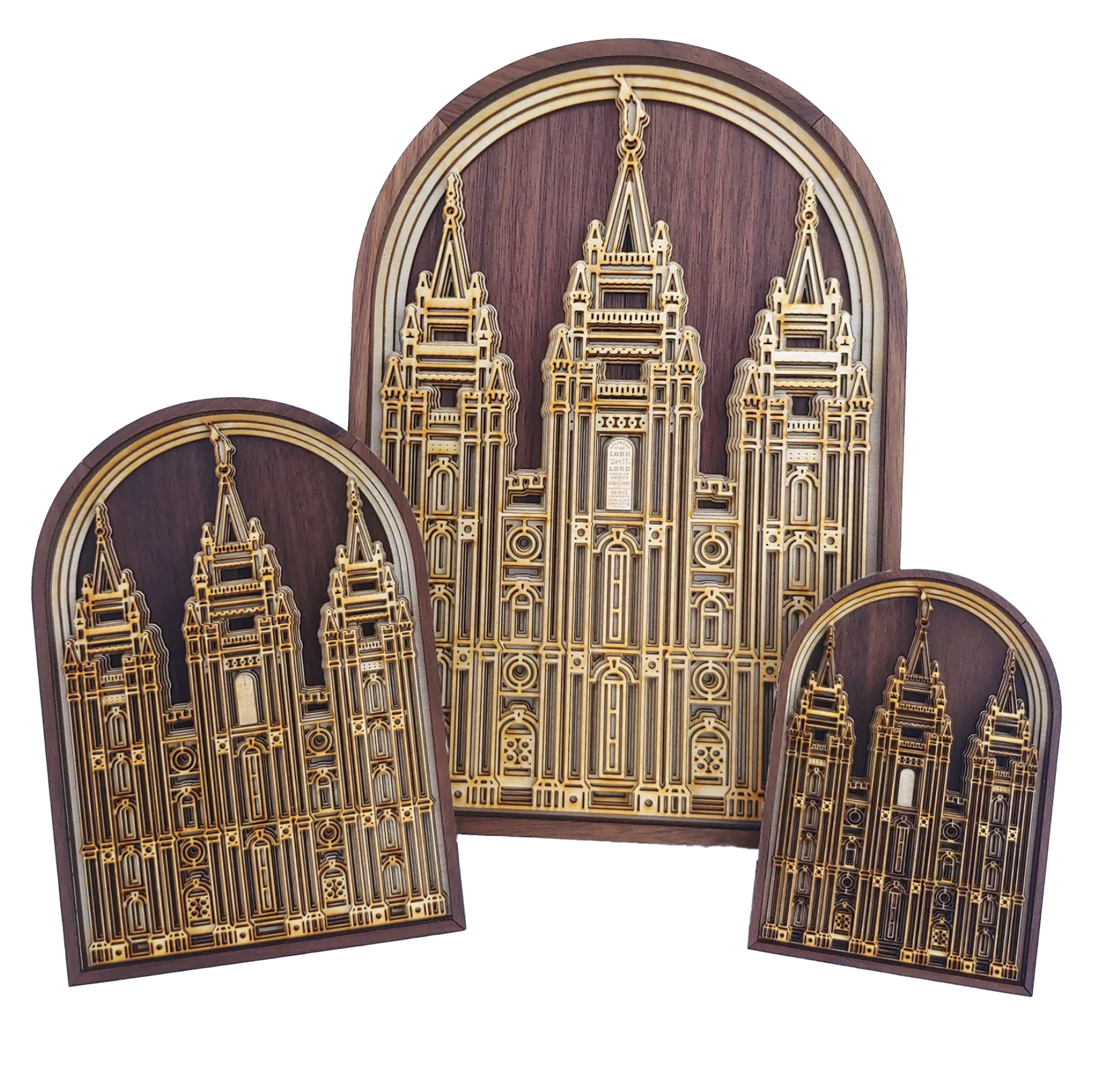 Salt Lake Utah Temple Layered Wood Plaque, , large image number 3