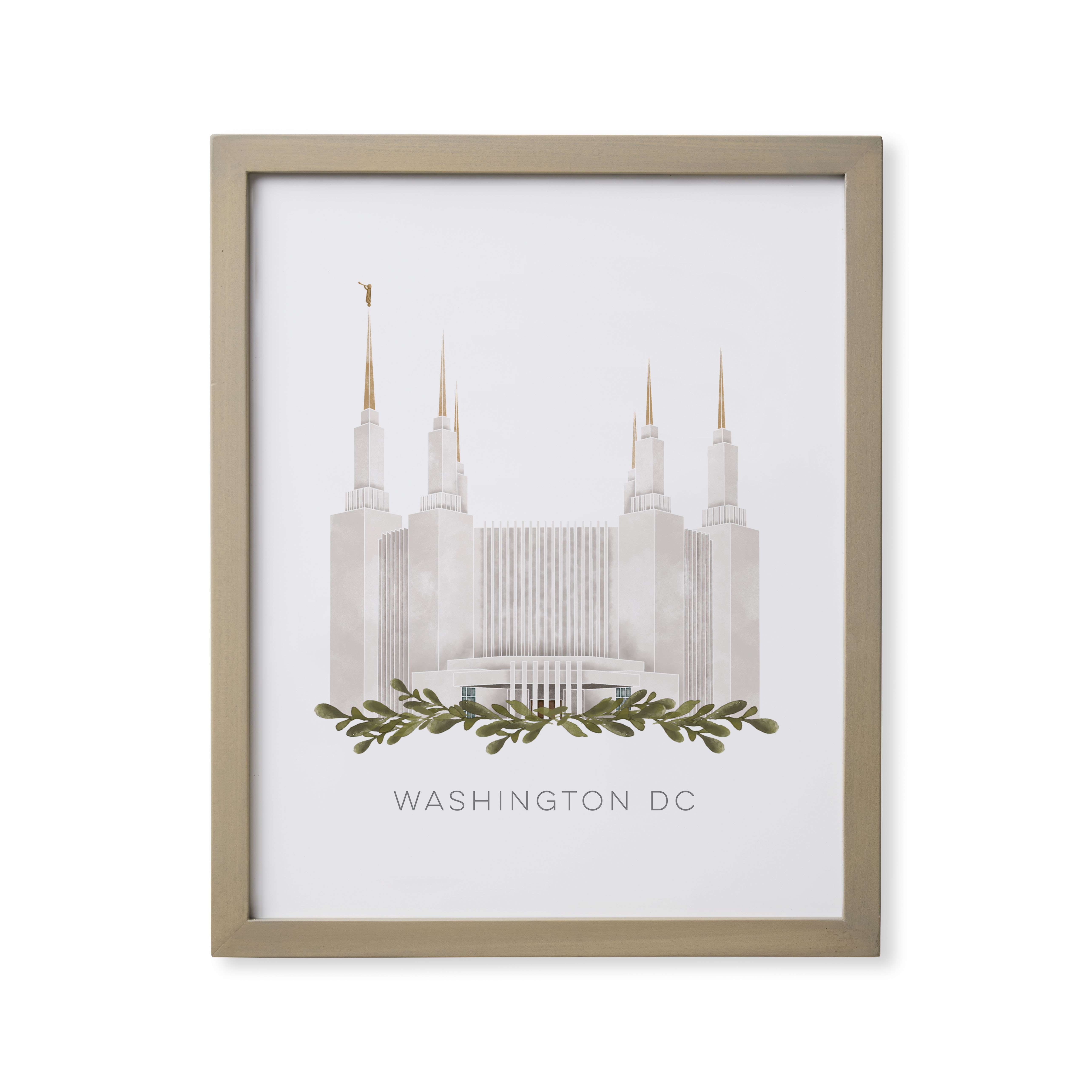 Washington DC Temple (18x22 Framed Paper Print)