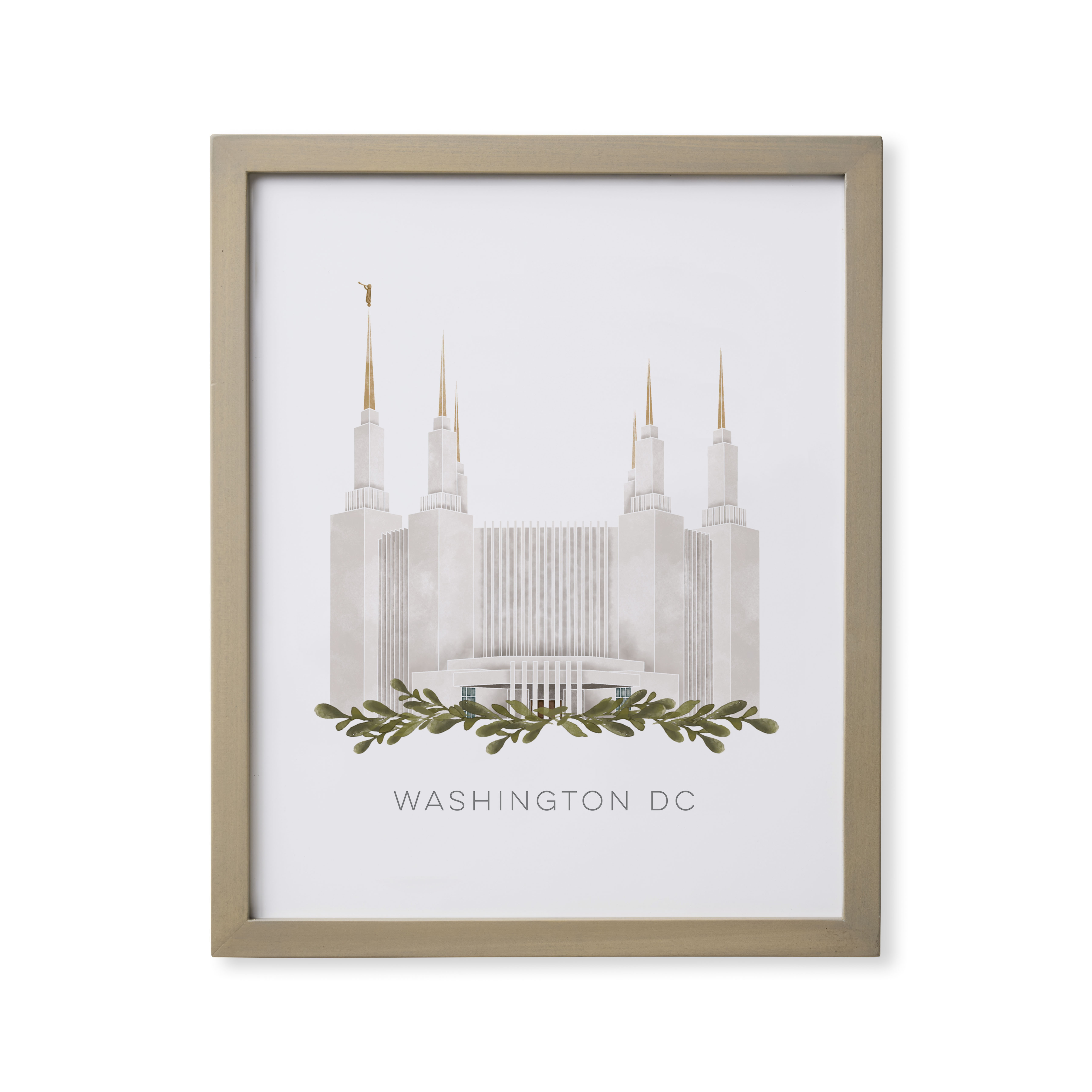 Washington DC Temple (18x22 Framed Paper Print)