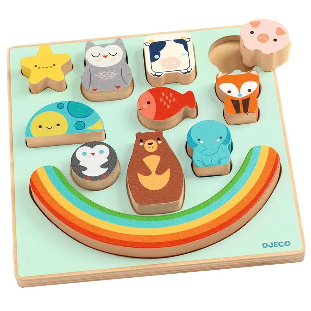Rainbow Wooden Puzzle, , large