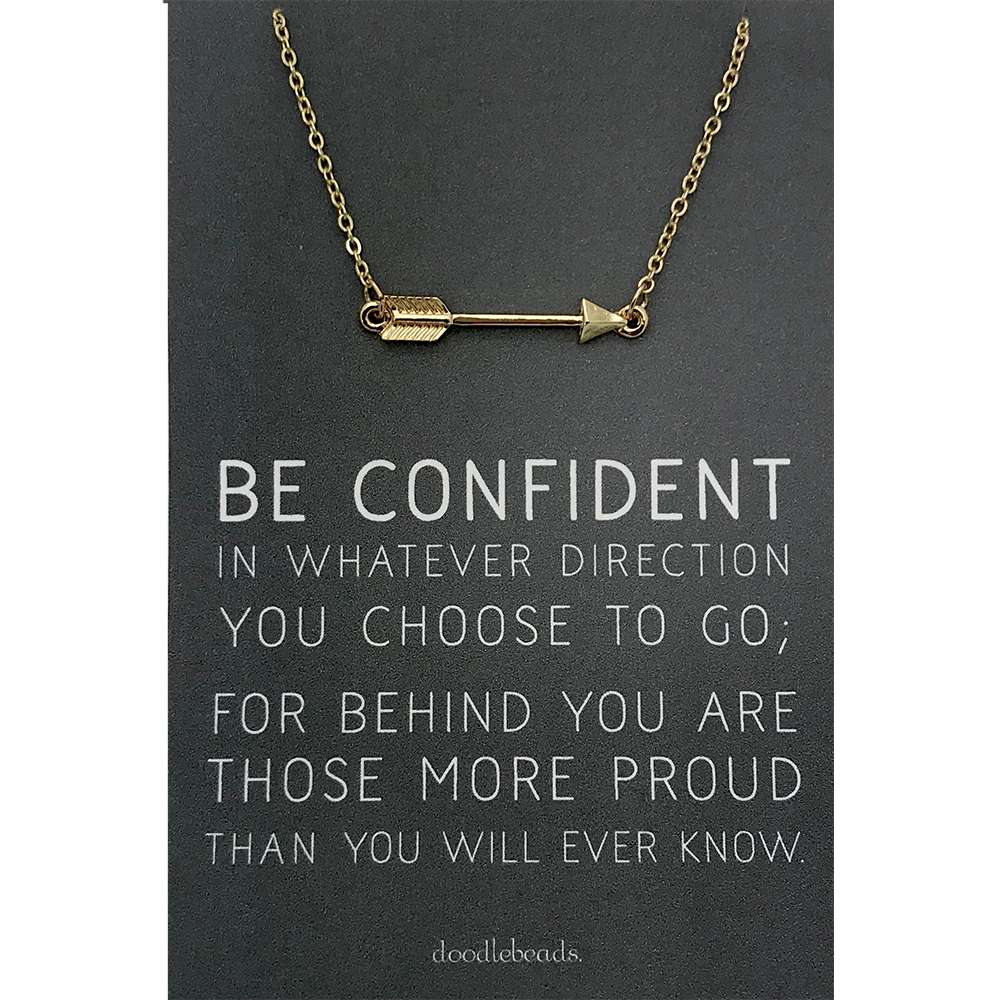 Necklace Gold Be Confident Arrow