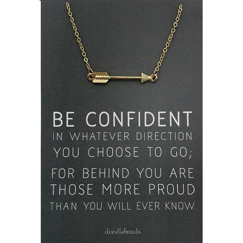 Necklace Gold Be Confident Arrow