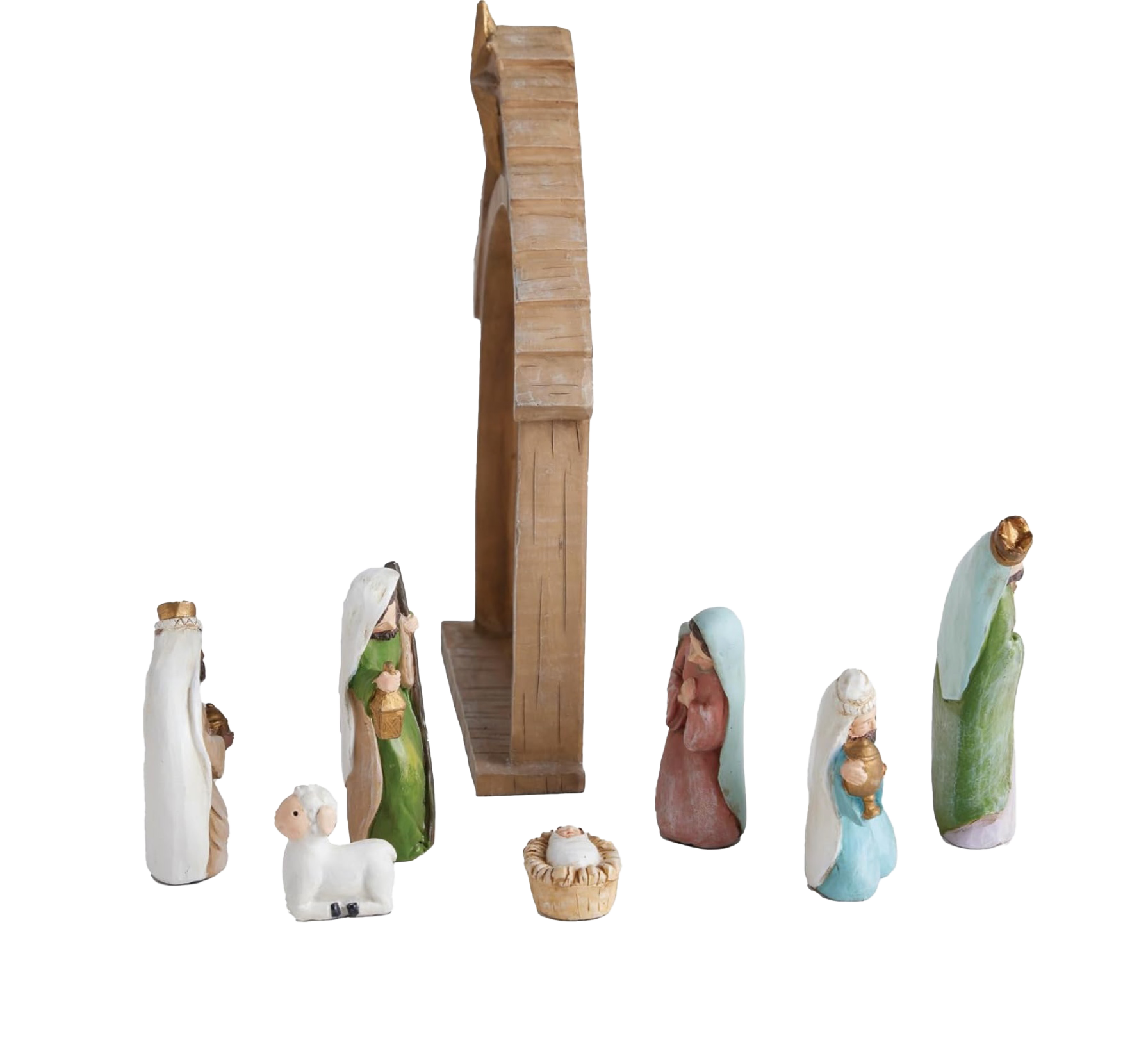 Traditional Resin Nativity Manger Set, , large