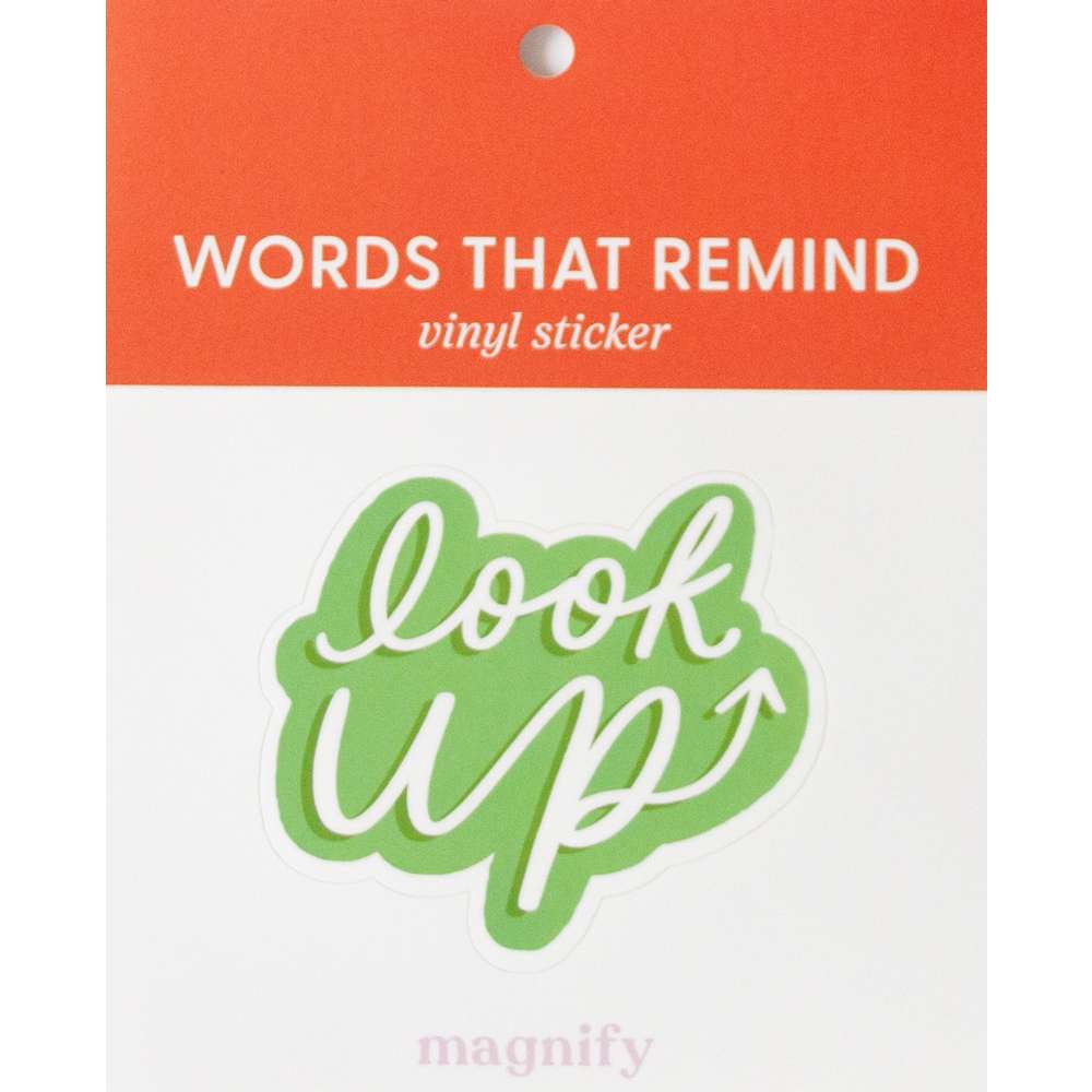 Look Up Magnify Vinyl Sticker