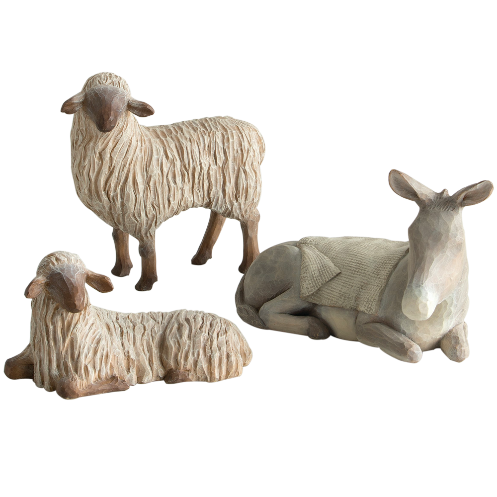 Willow Tree Gentle Animals Resin Nativity Figurines, , large image number 0