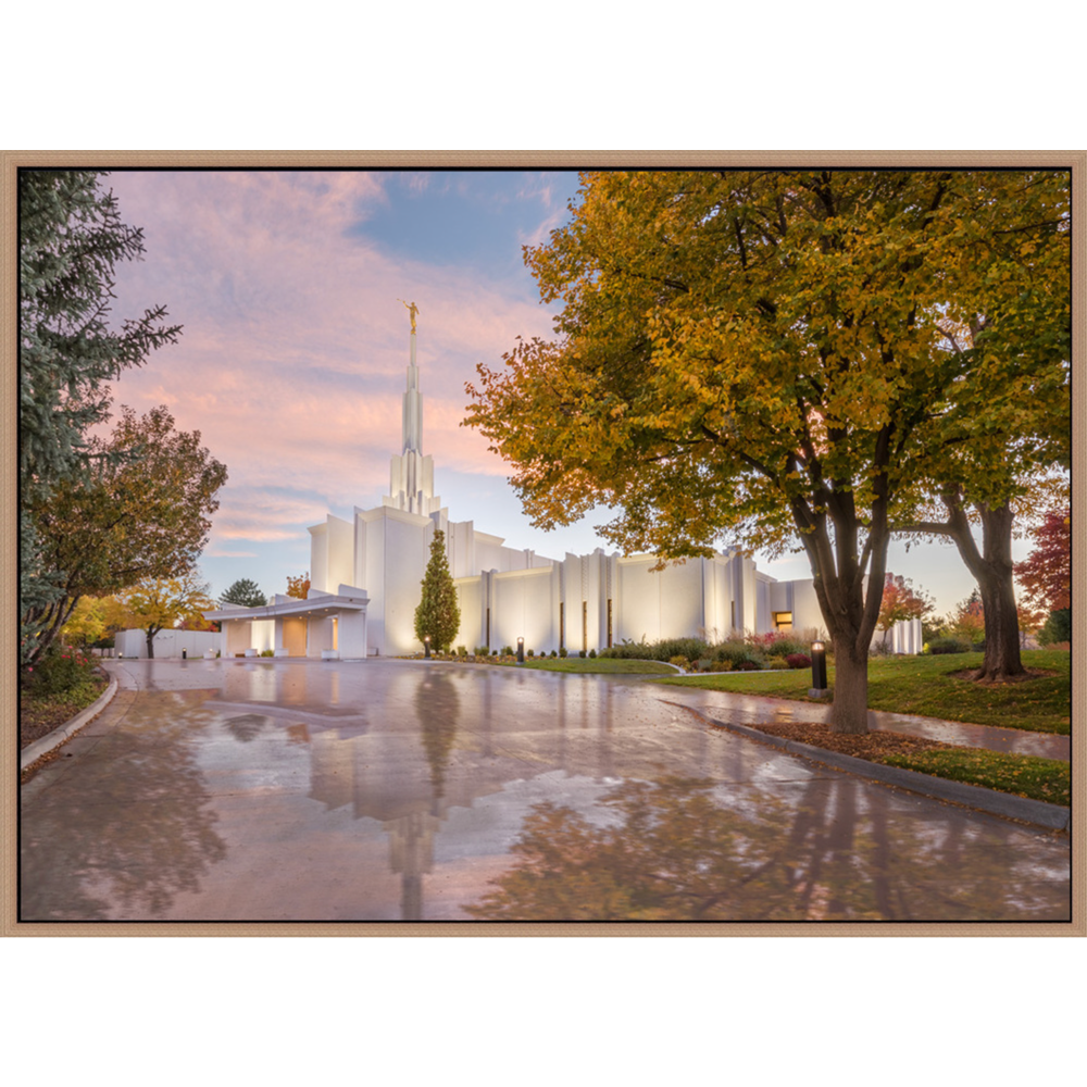 Covenant Path Temple: Denver Temple (30x41 Framed Canvas Giclee)