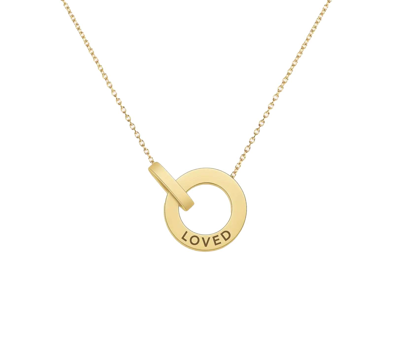 Mother Interlocking Ring Necklace, , large image number 1