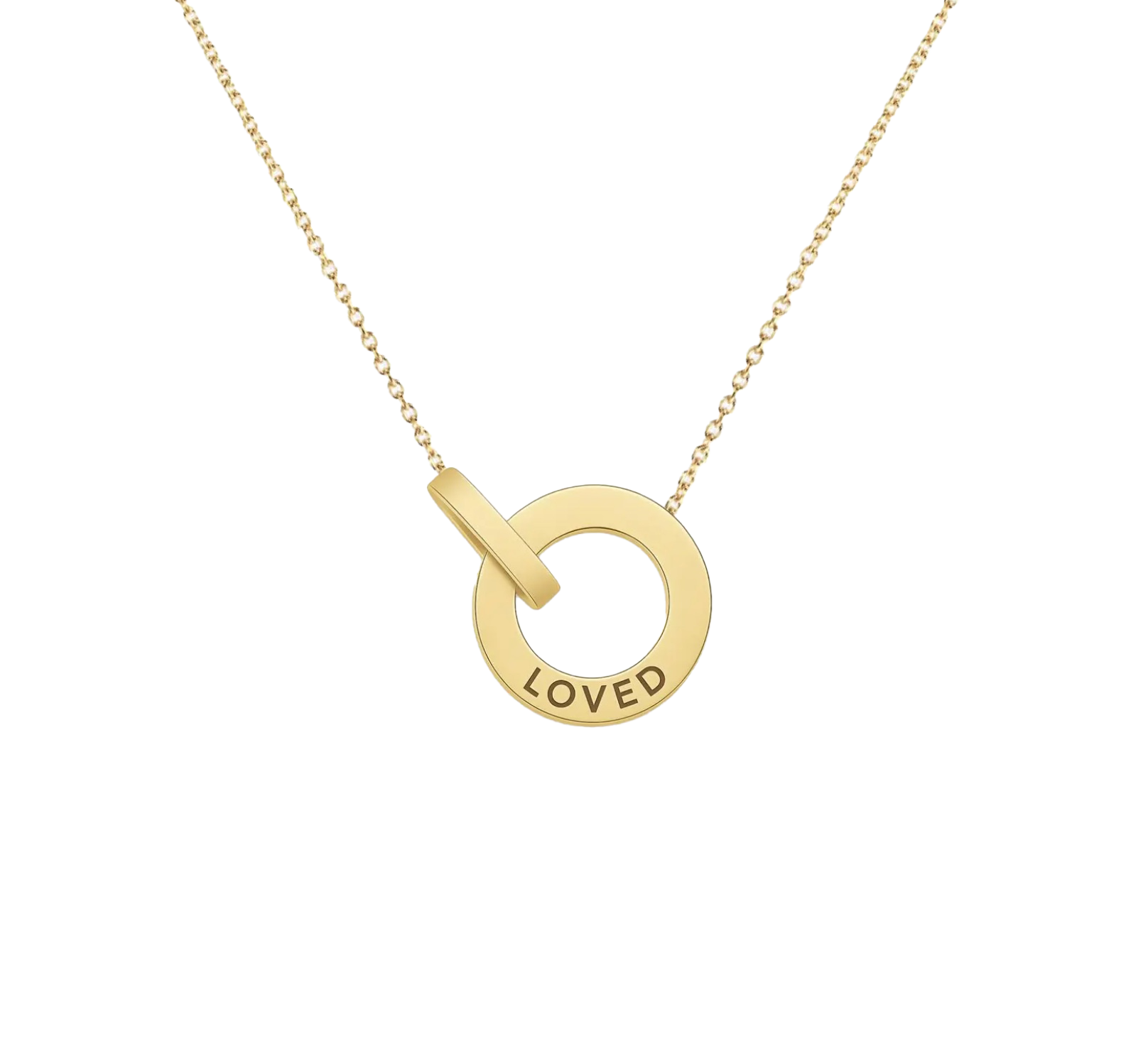 Mother Interlocking Ring Necklace, , large