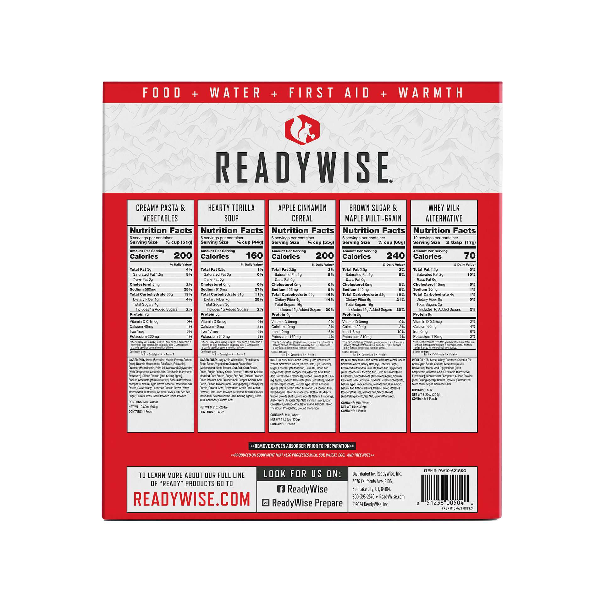 Red 64 Piece Survival Backpack, , large image number 8