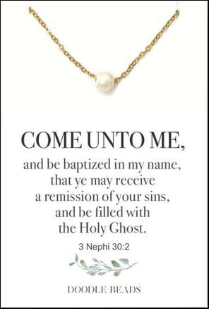 Come Unto Me Baptism Necklace