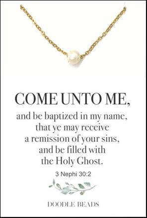 Come Unto Me Baptism Necklace