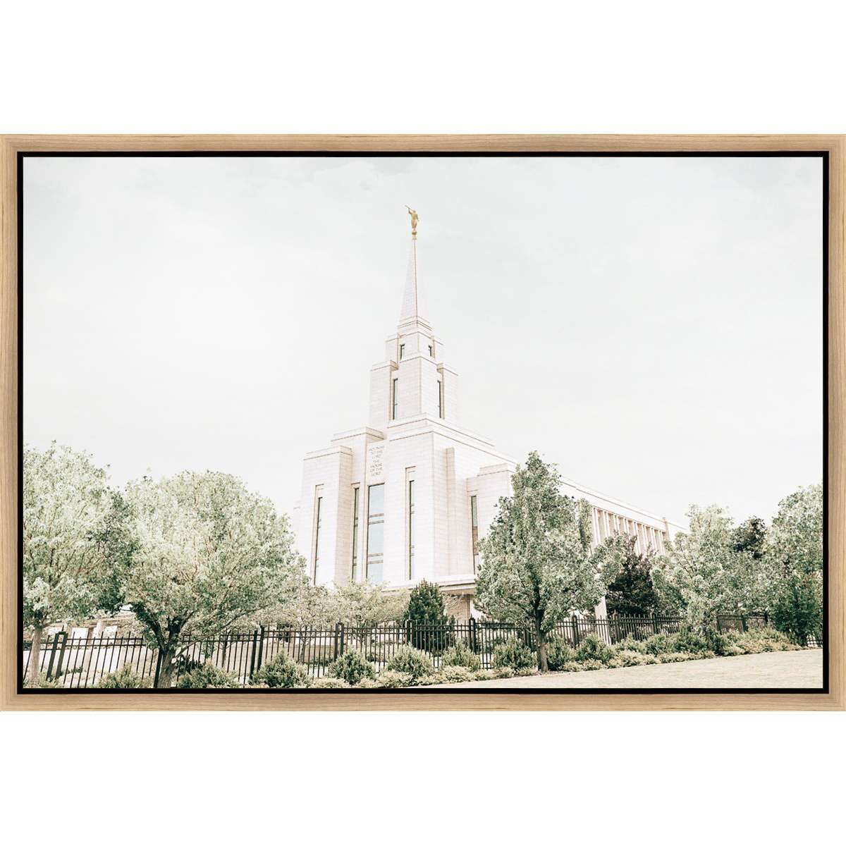 Sweet is the Work, Oquirrh Mountain Temple (31.5x21.5 Framed Canvas)