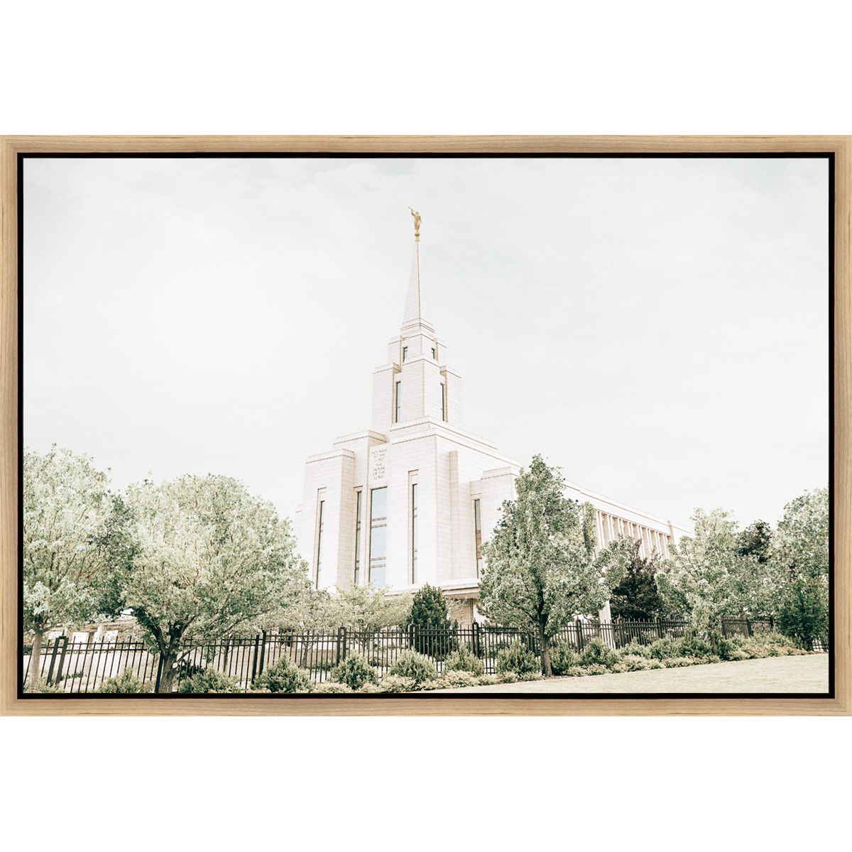 Sweet is the Work, Oquirrh Mountain Temple (31.5x21.5 Framed Canvas)