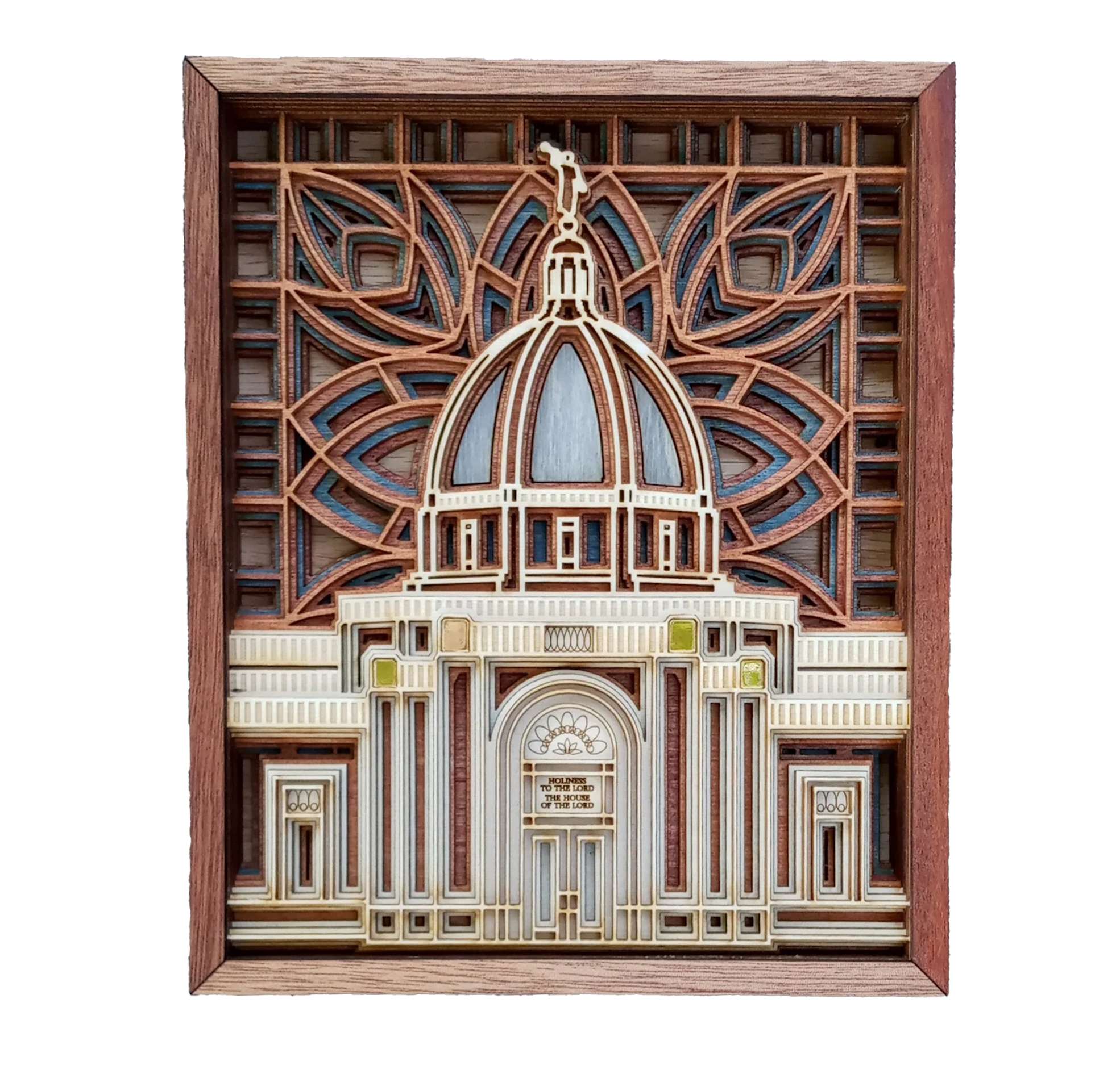 Tucson Arizona Temple Layered Wood Plaque