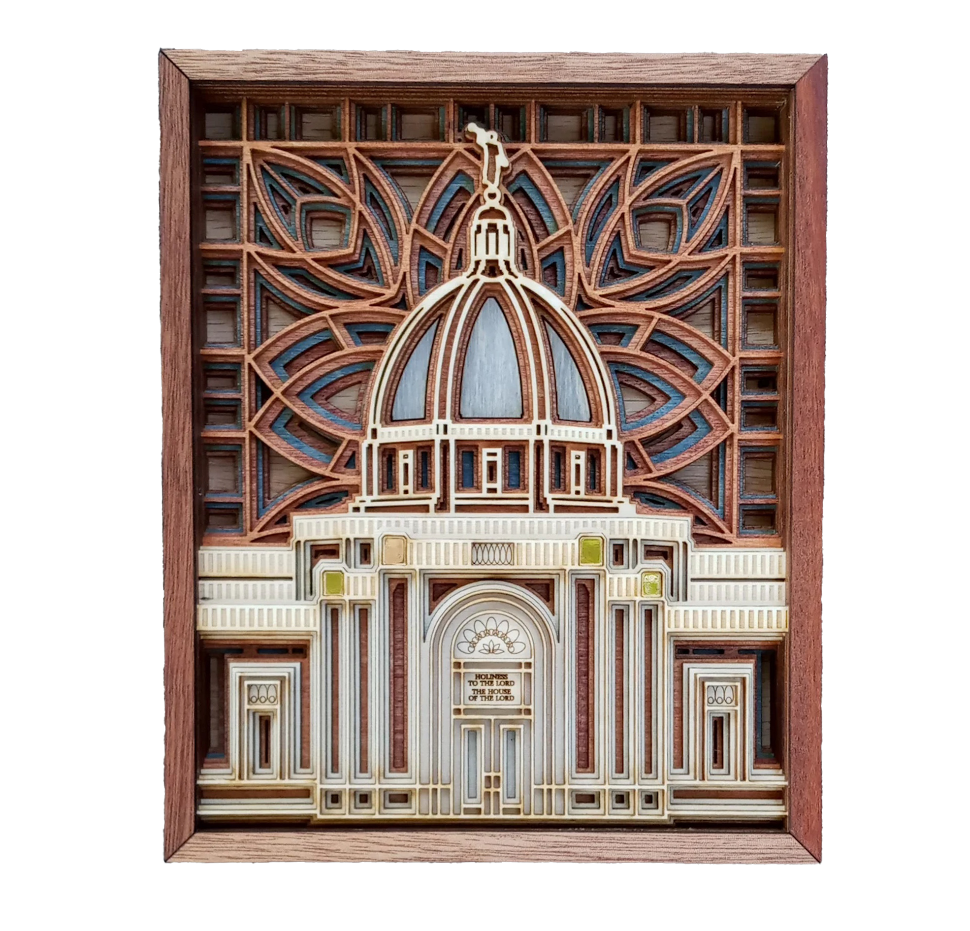 Tucson Arizona Temple Layered Wood Plaque