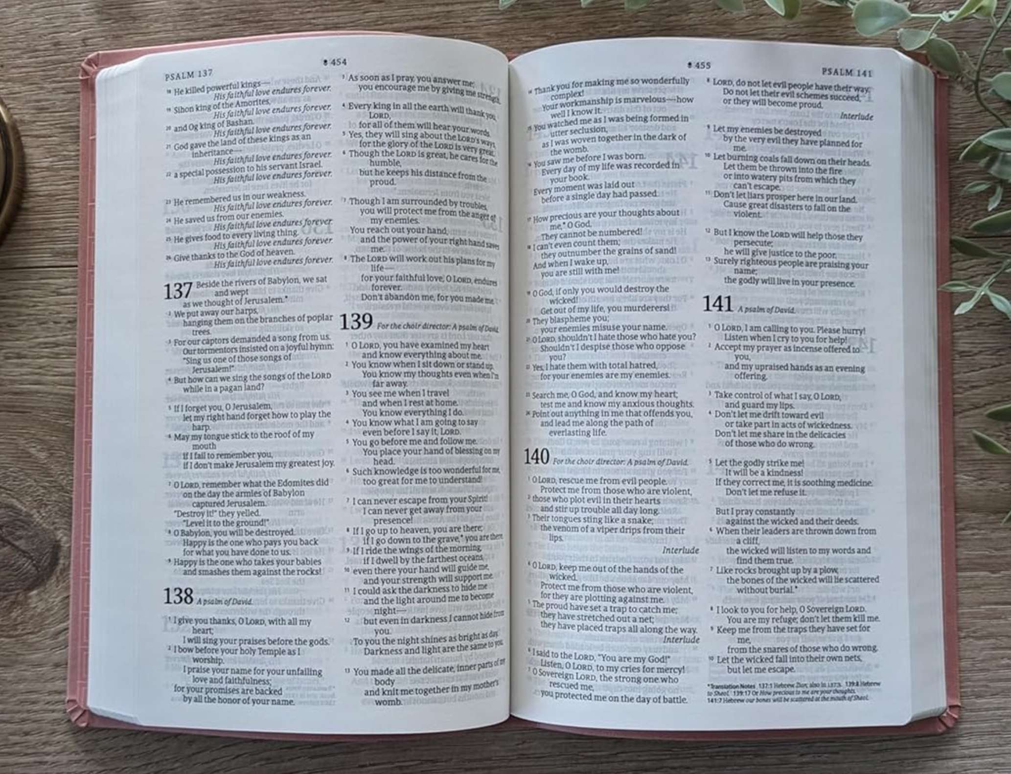 NLT Premium Value Thinline Holy Bible, Faux Leather, Dusty Pink Vines, , large image number 2