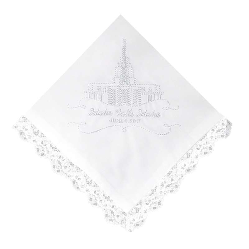 Idaho Falls Idaho Temple Handkerchief - Lace, , large