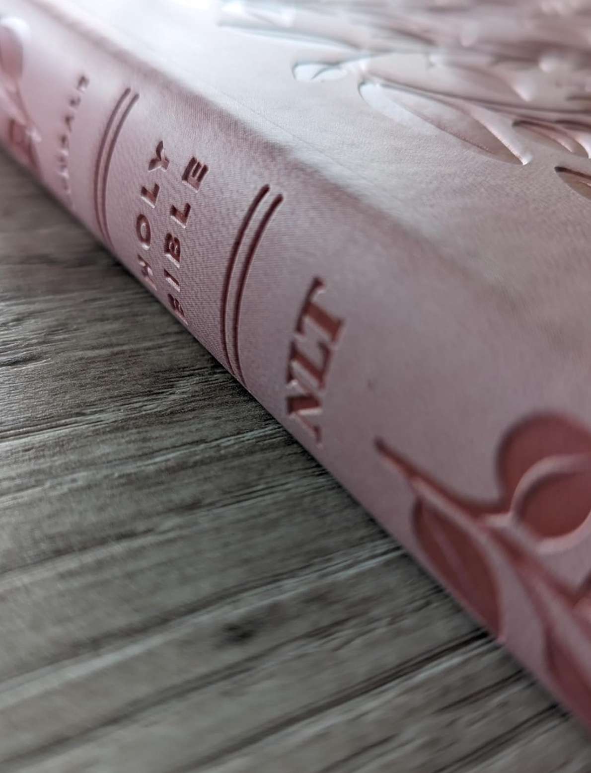 NLT Premium Value Thinline Holy Bible, Faux Leather, Dusty Pink Vines, , large image number 3