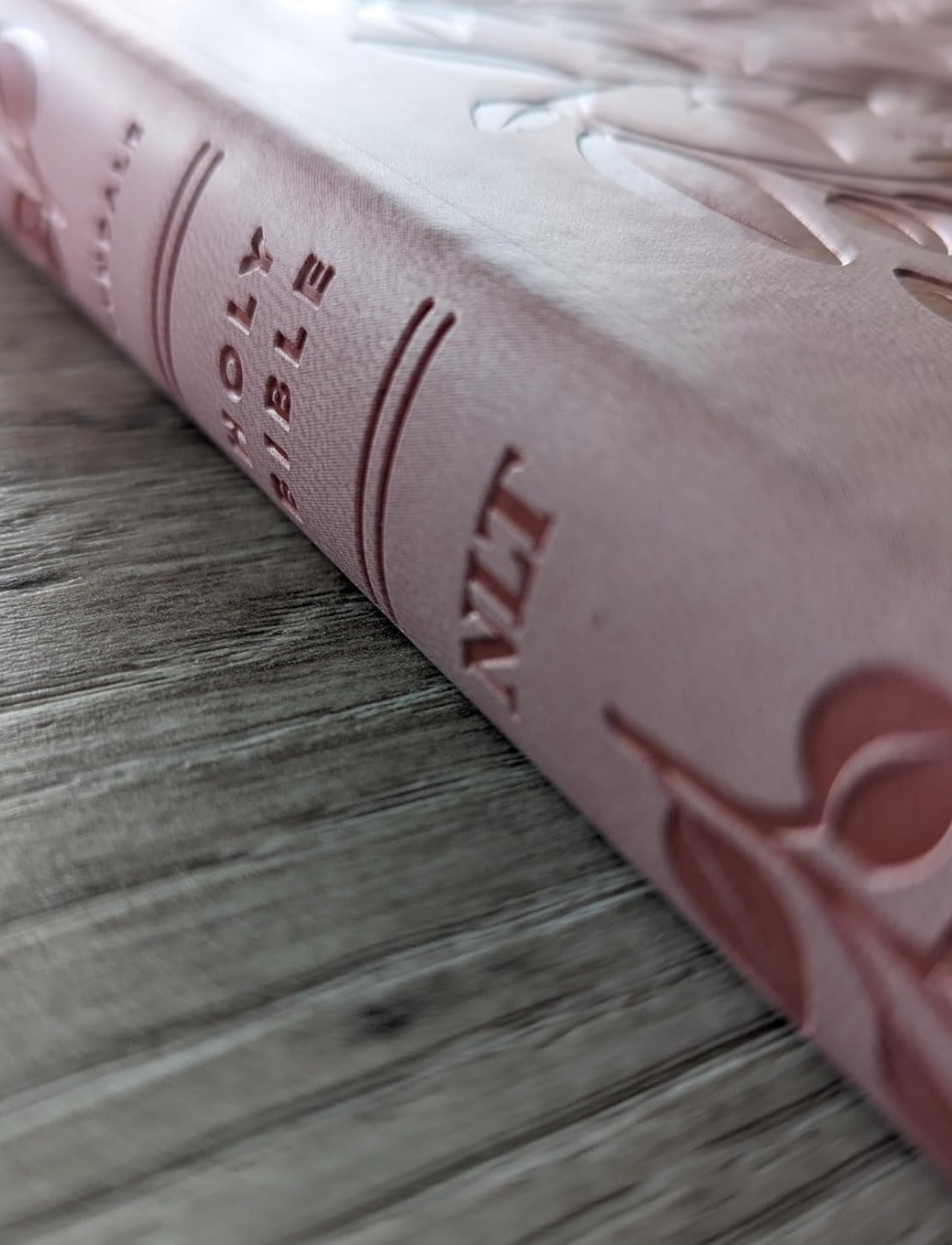 NLT Premium Value Thinline Holy Bible, Faux Leather, Dusty Pink Vines, , large image number 2