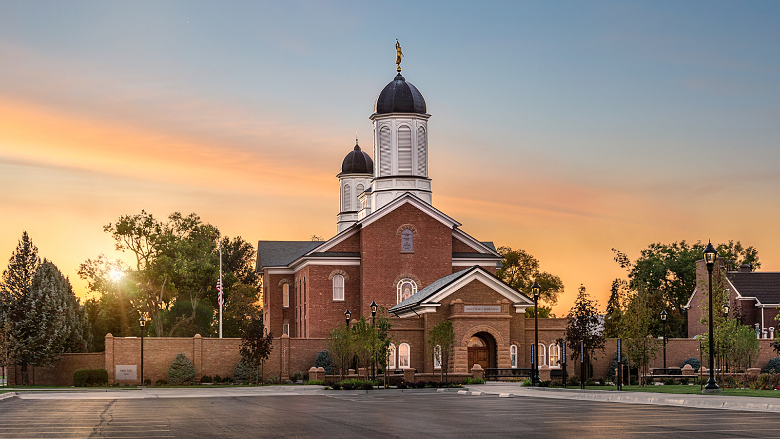 Vernal Utah Temple, Fire of the Covenant Series (25x43 Framed Canvas Print), , large