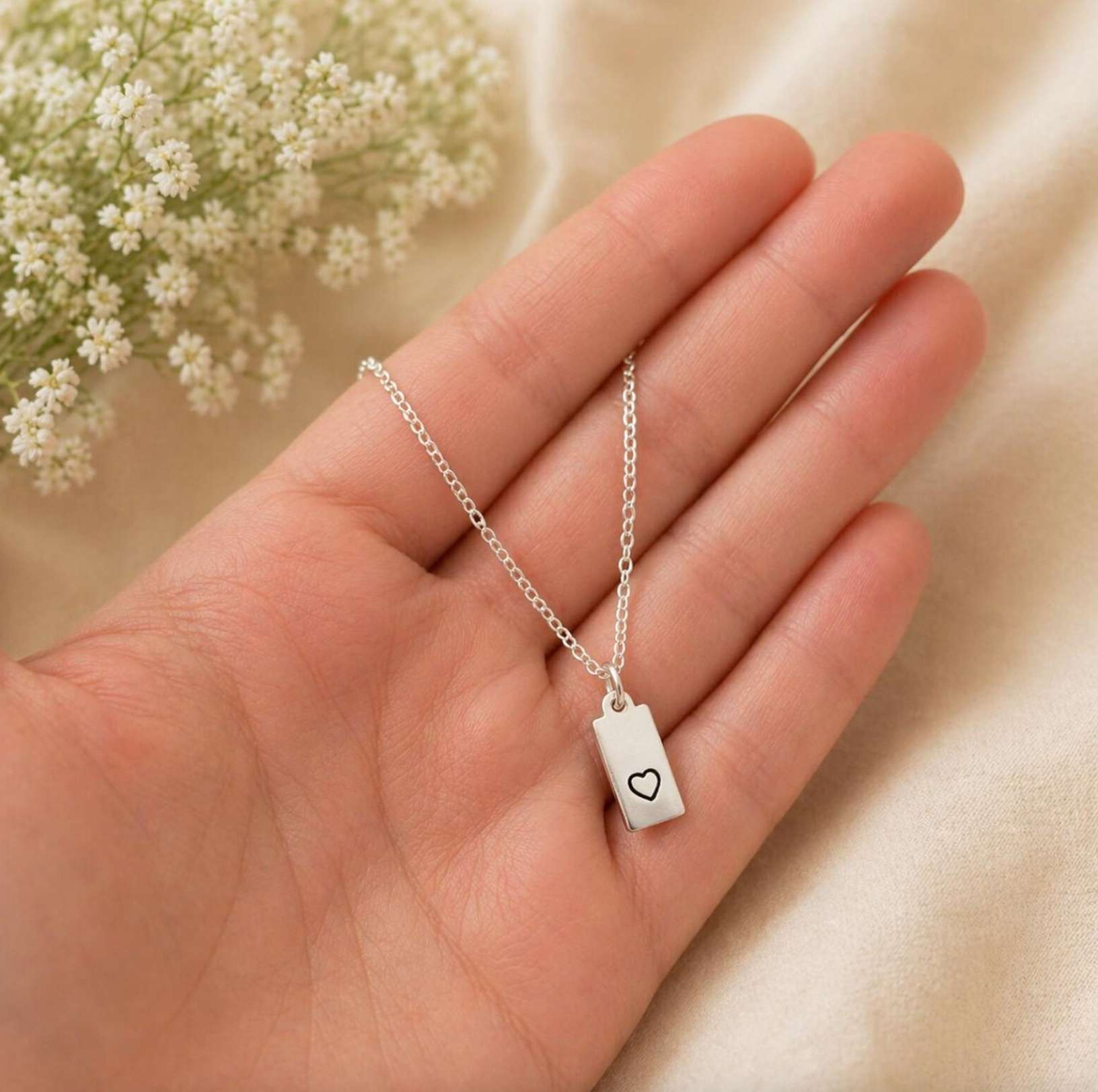 Spanish Sister Missionary Heart Tag Necklace, , large image number 2