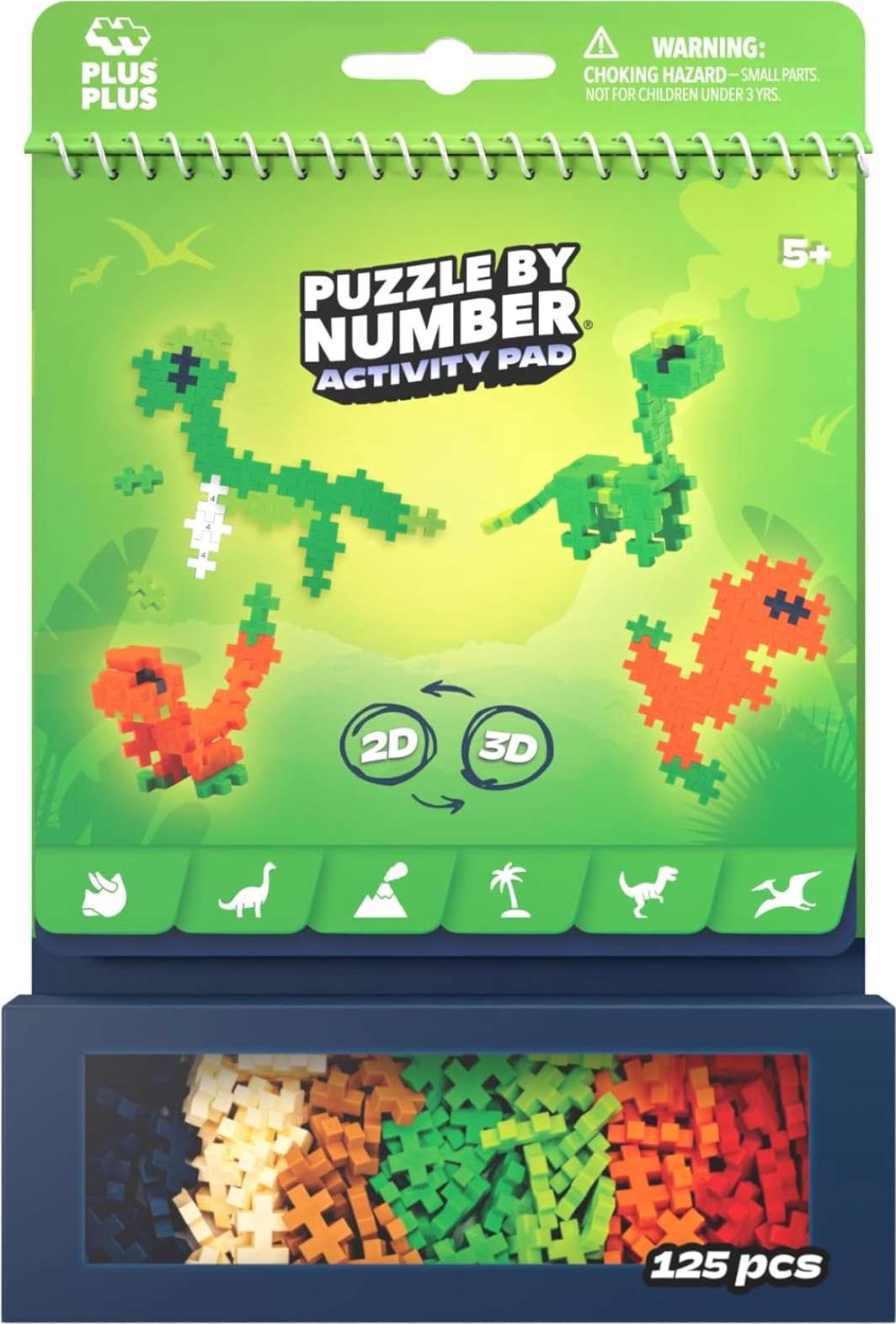 Plus Plus Dinosaurs Puzzle by Number Activity Pad, , large image number 0