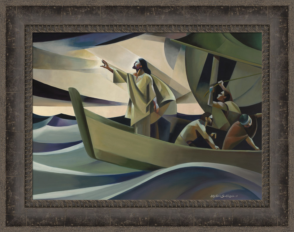 The Tempest - Peace, be Still (30x38 Framed Art)