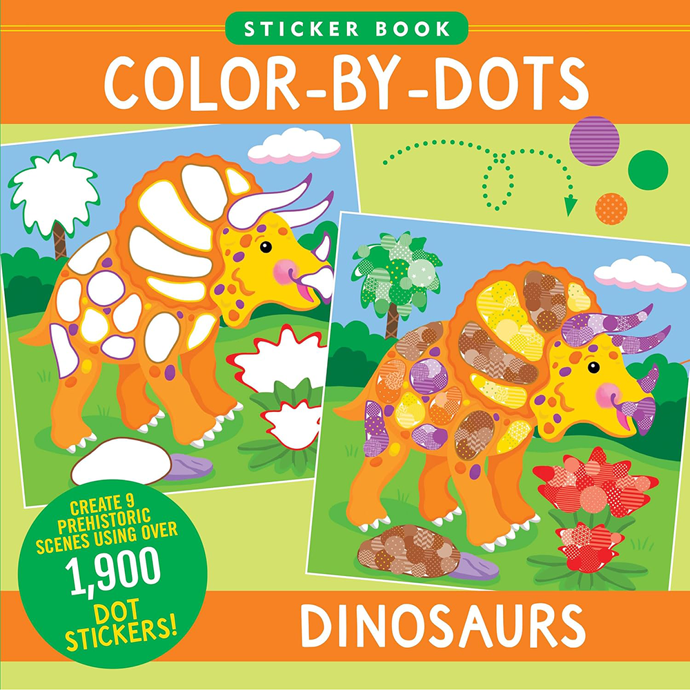 Color-By-Dots Sticker Book Dinosaurs