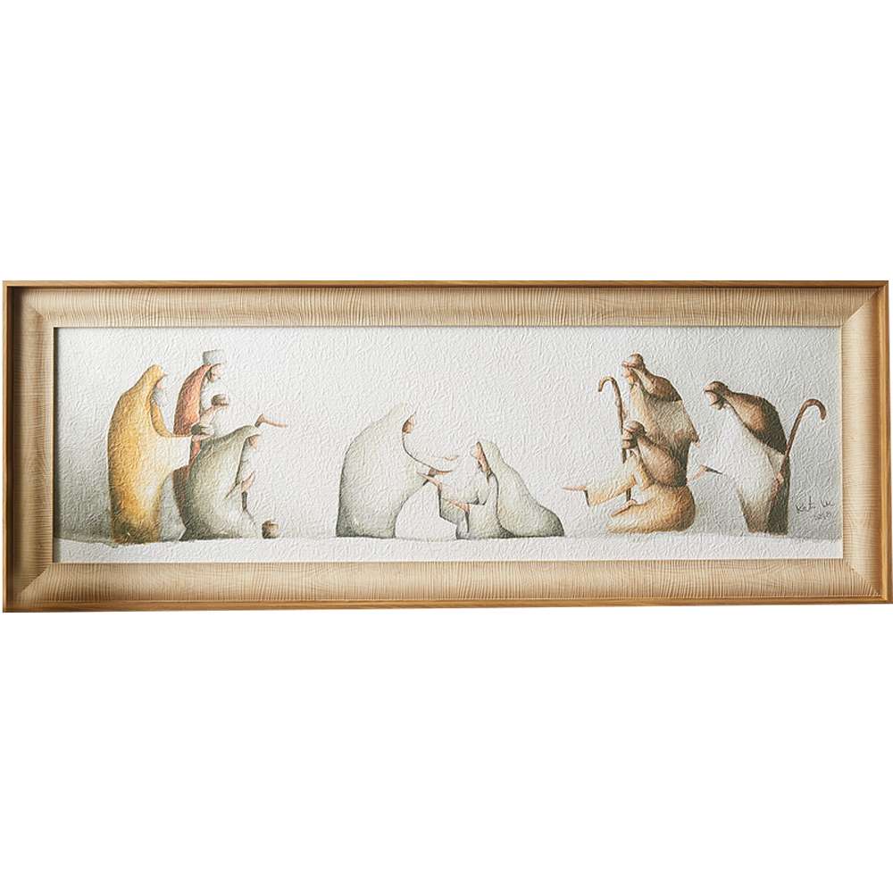 Love's Pure Light, A Nativity Piece (15x40 Framed Art)