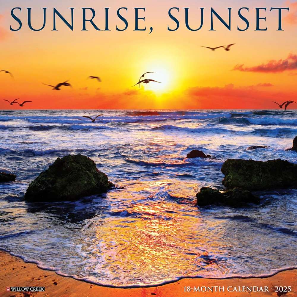 2025 Sunrise, Sunset Wall Calendar, , large image number 0