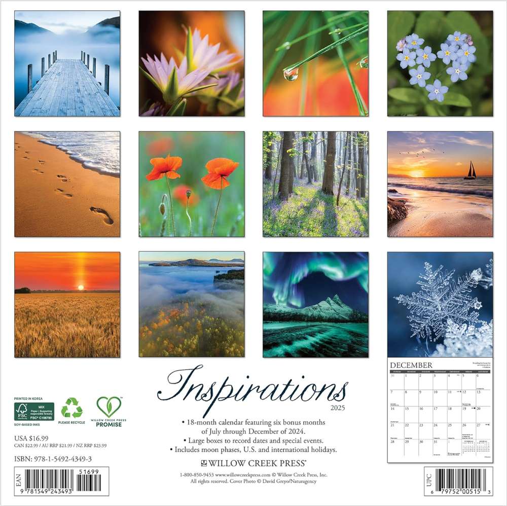 2025 Inspirations Wall Calendar - WILLOW CREEK PRESS | Deseret Book
