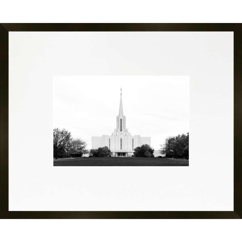 Jordan River Utah Temple, Place of Peace (21x17 Framed Paper Print)