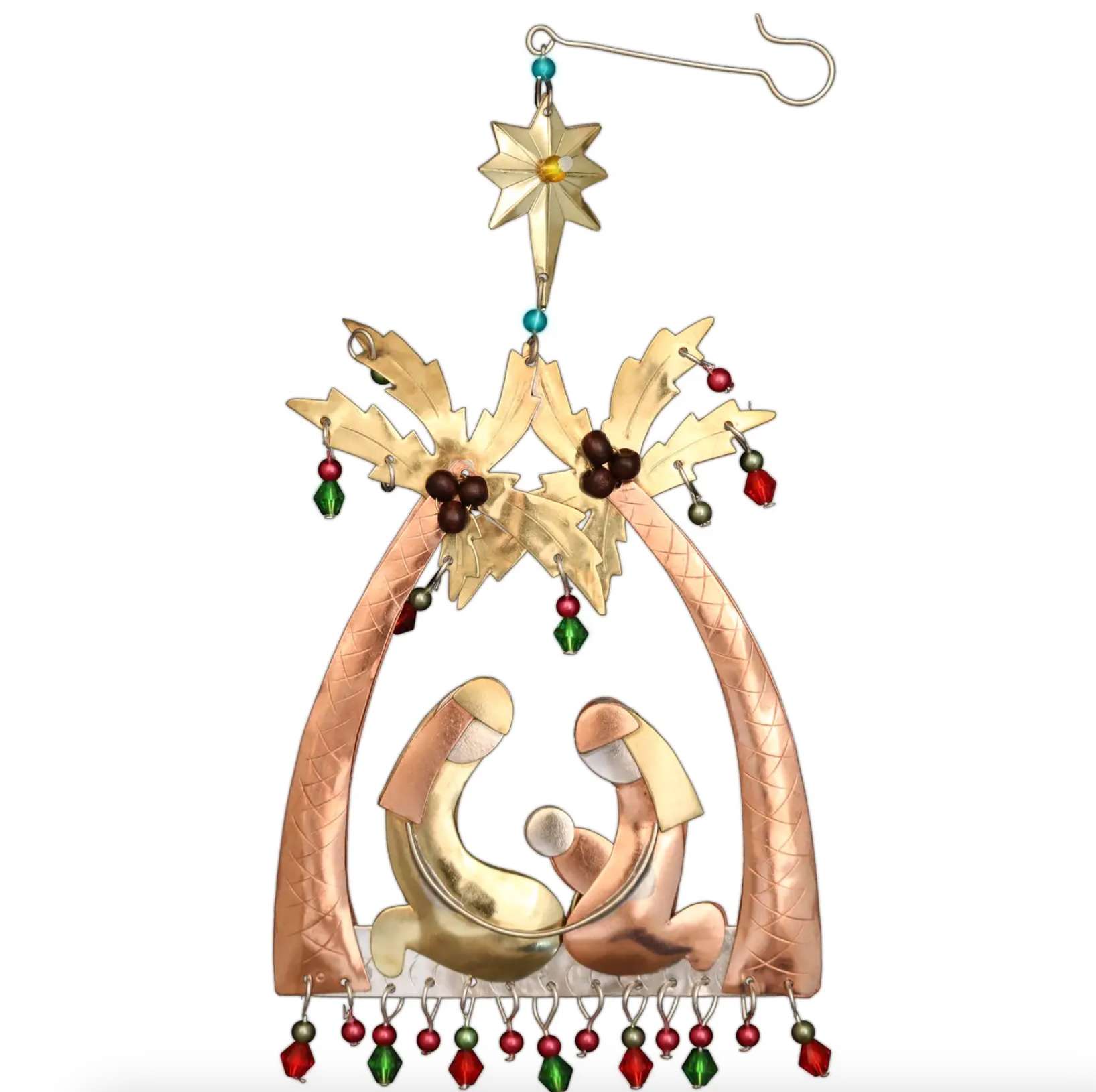 Christmas Palm Tree Nativity Ornament