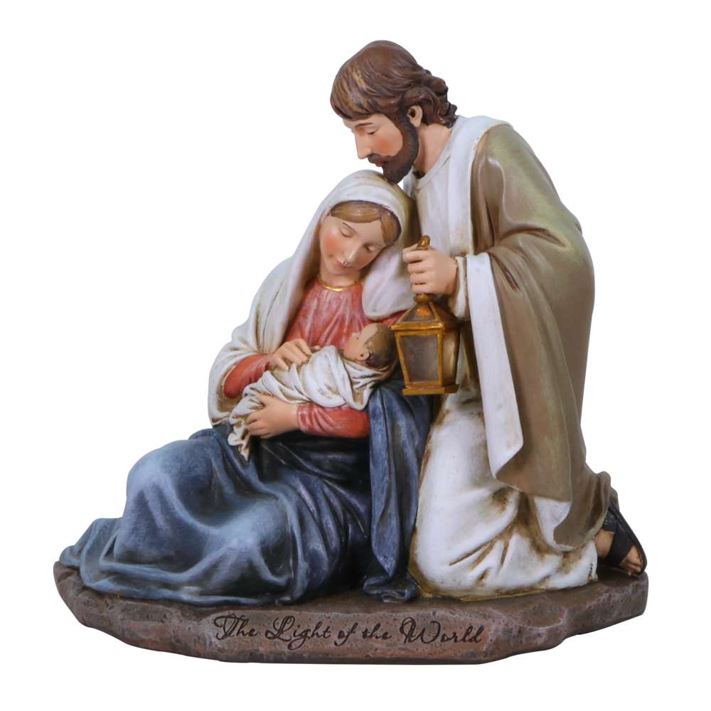 Light of the World Holy Family Resin Nativity Figurine