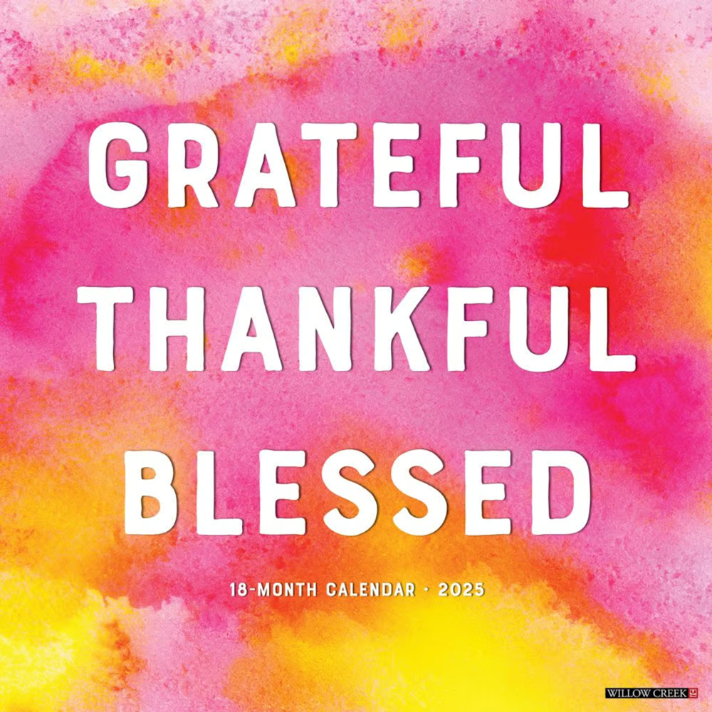 2025 Grateful Thankful Blessed Wall Calendar, , large image number 0