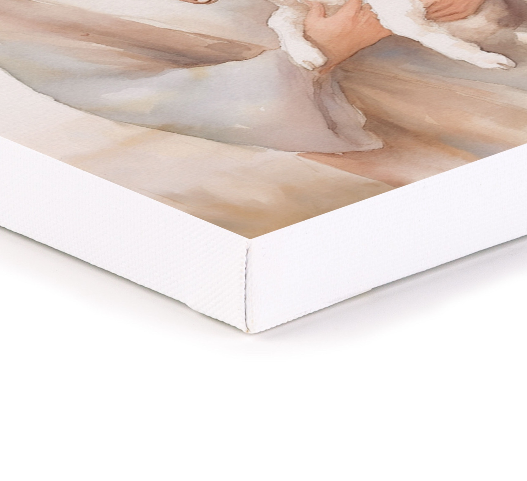 Jesus and the Lamb (5x7 Wrapped Canvas), , large