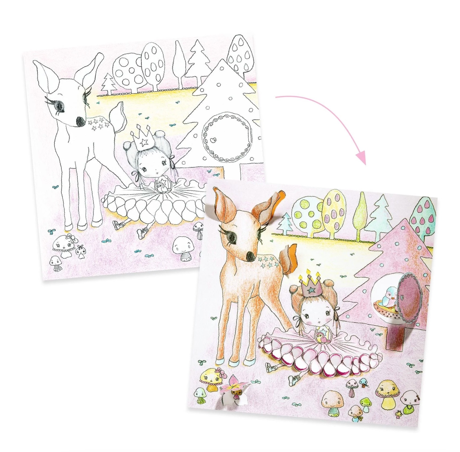 Pupi's Little Doors Surprise Coloring Set, , large