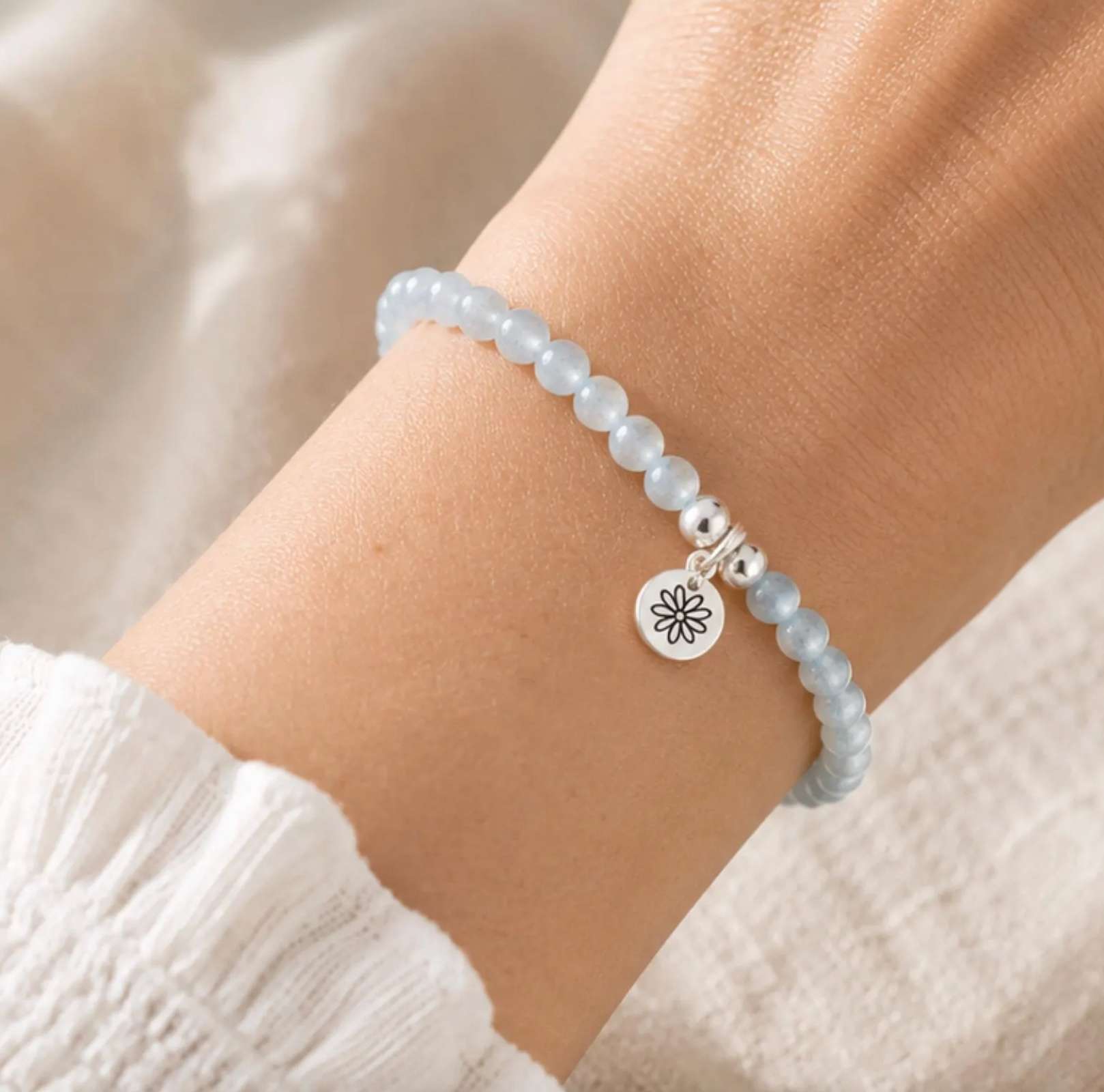 You Make Life Beautiful Aquamarine Bracelet, , large