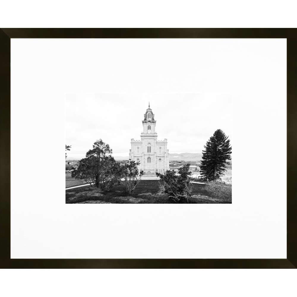 Manti Utah Temple, Place of Peace (21x17 Framed Paper Print)