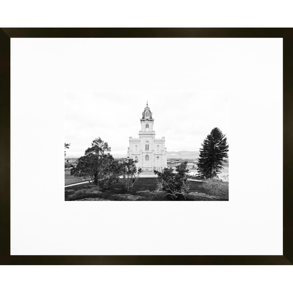 Manti Temple, Place of Peace (21x17 Framed Paper Print)