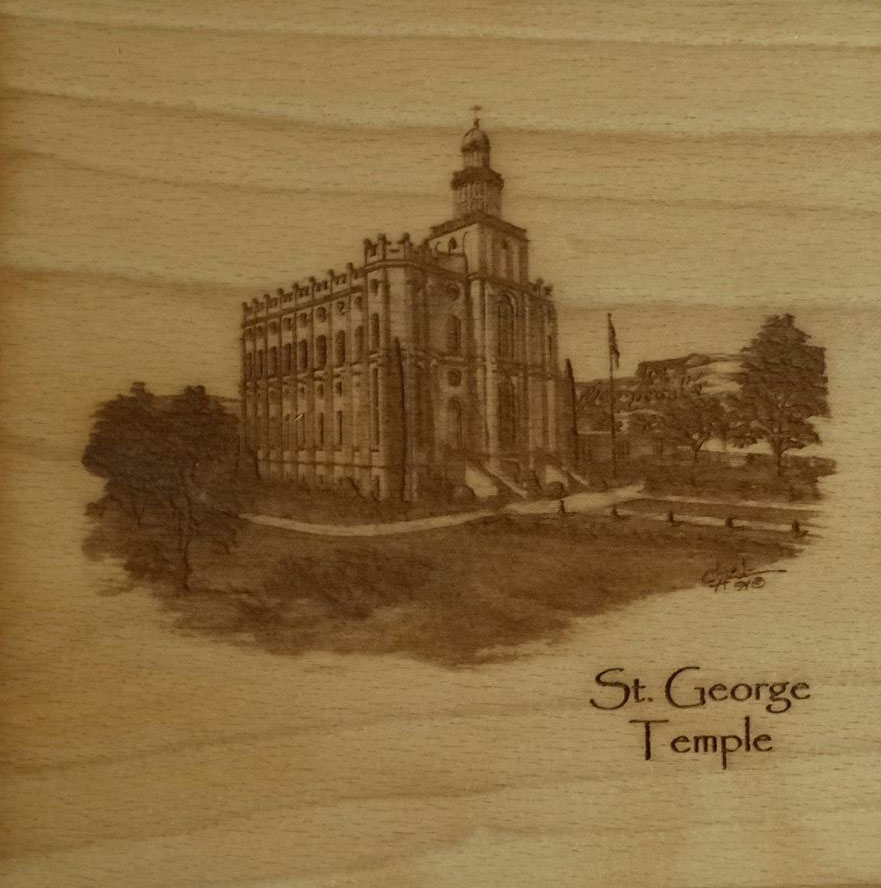 St. George Temple (6x6 Plaque)