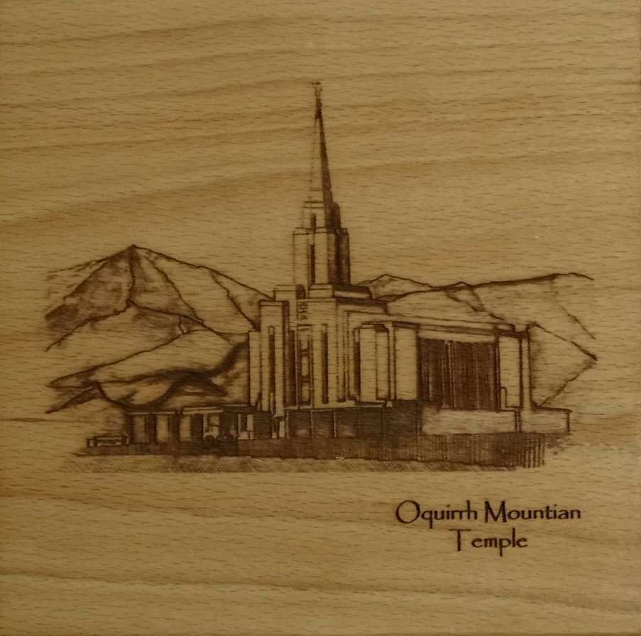 Oquirrh Mountain Temple (6x6 Plaque)