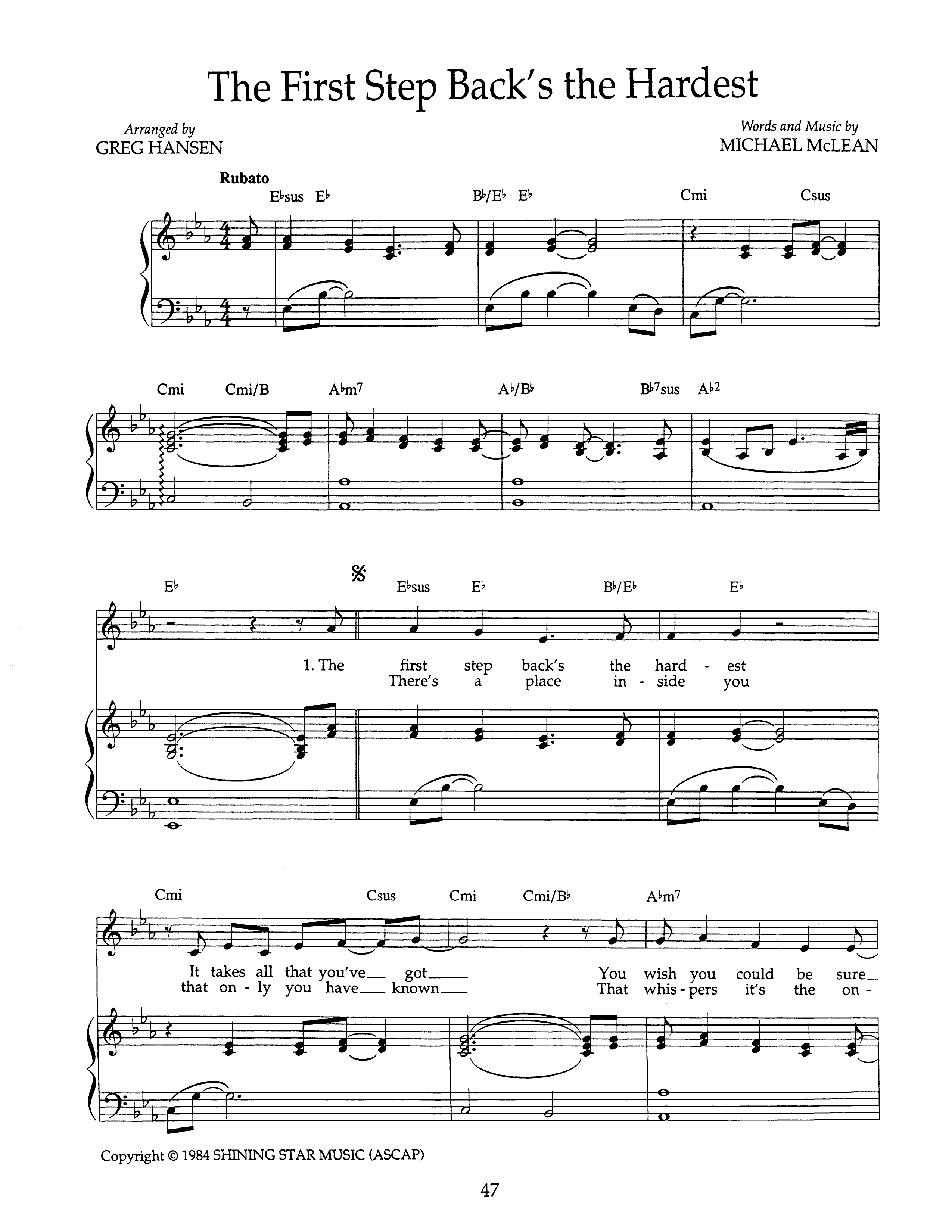 The First Step Back's the Hardest