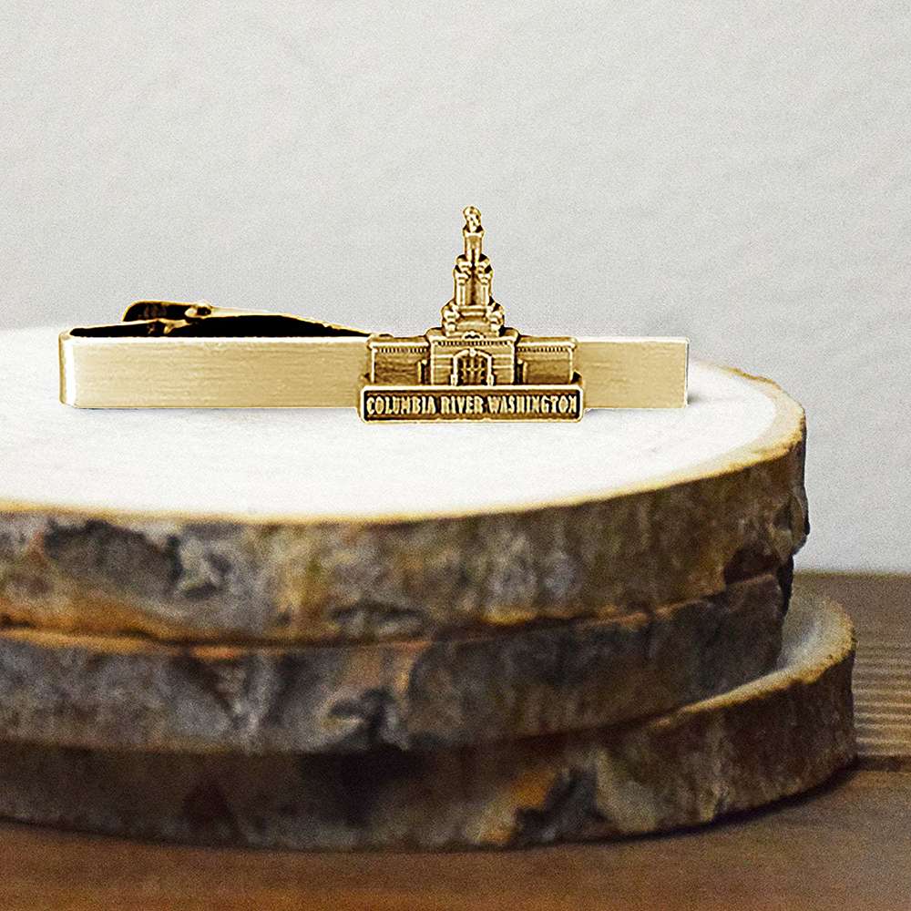 Columbia River Temple Tie Bar Gold, , large